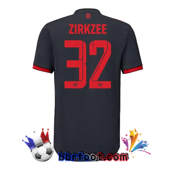 Maillot Foot Bayern Munich (Zirkzee 32) Third Noir 2022/2023 Maillot Foot Bayern Munich (Zirkzee 32) Third Noir 2022/2023