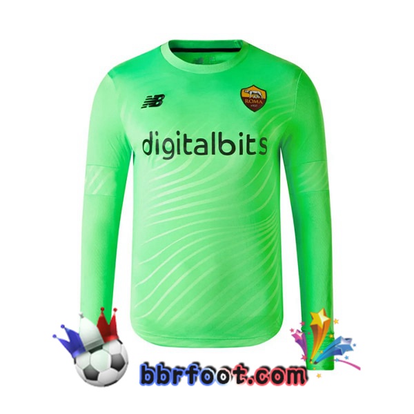 Maillot Foot AS Roma Gardien de but Manche longue Vert 2022/2023