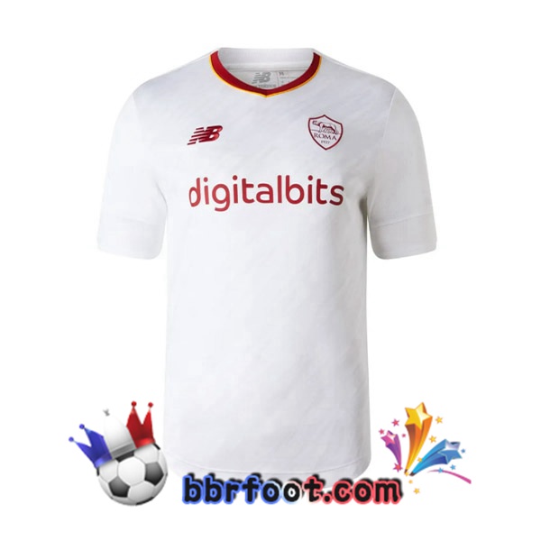 Maillot Foot AS Roma Exterieur Blanc 2022/2023