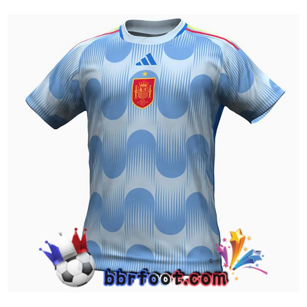Maillots Equipe de Espagne Exterieur Bleu Blanc Version Fuite 2022/2023