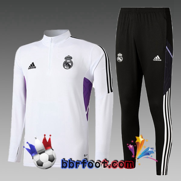 Survetement Foot Real Madrid Enfant Blanc 2022/2023