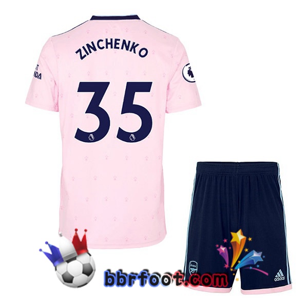 Maillot Foot Arsenal (ZINCHENKO 35) Enfant Exterieur Rose 2022/2023