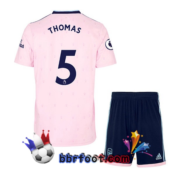 Maillot Foot Arsenal (THOMAS 5) Enfant Exterieur Rose 2022/2023