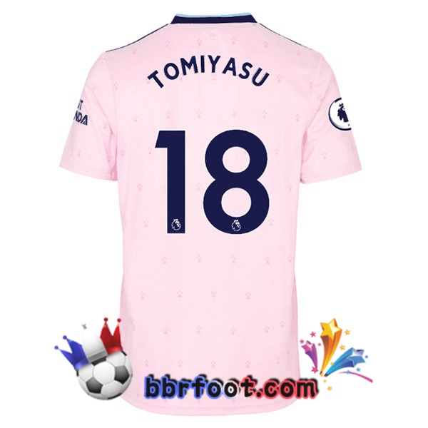 Maillot Foot Arsenal (TOMIYASU 18) Exterieur Rose 2022/2023