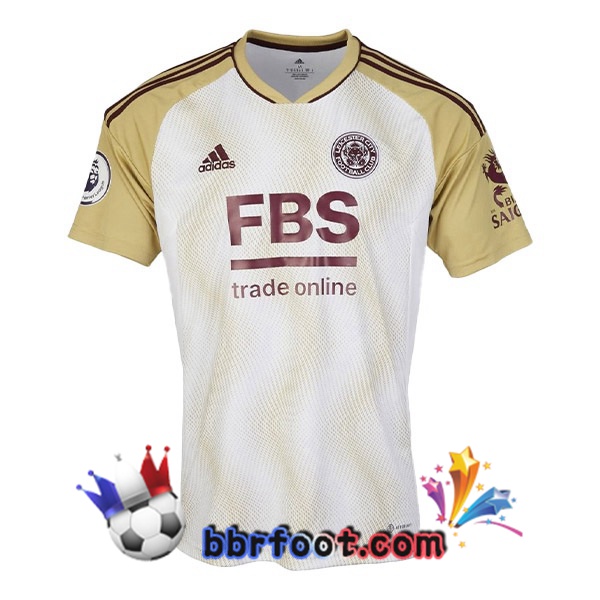 Maillot Foot Leicester City Third Blanc Jaune 2022/2023