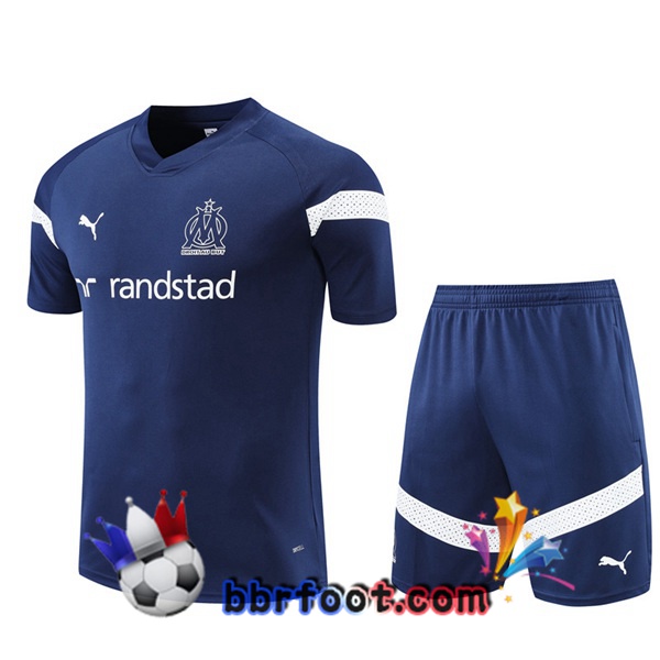 Training T-Shirts Marseille OM + Shorts Bleu Royal 2022/2023
