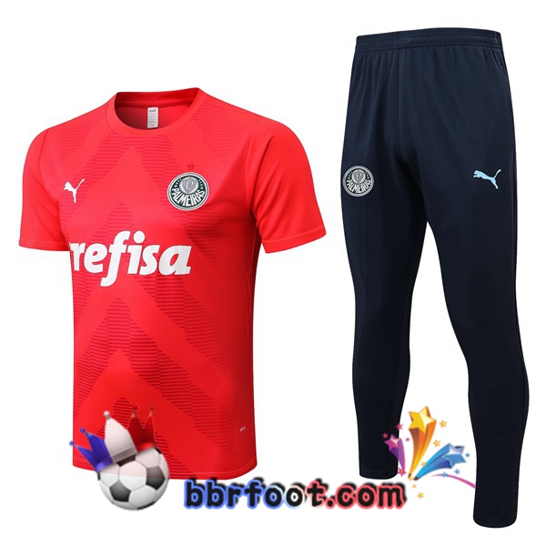 Training T-Shirts Palmeiras + Pantalon Rouge 2022/2023