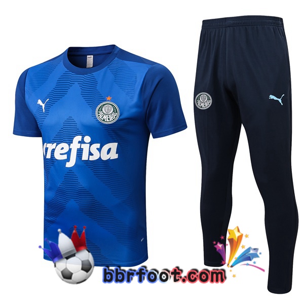 Training T-Shirts Palmeiras + Pantalon Bleu 2022/2023