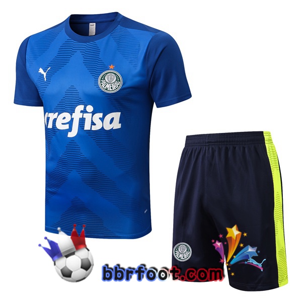 Training T-Shirts Palmeiras + Shorts Bleu 2022/2023