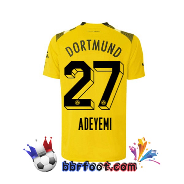 Maillot Foot Dortmund BVB (Adeyemi 27) CUP Jaune 2022/2023