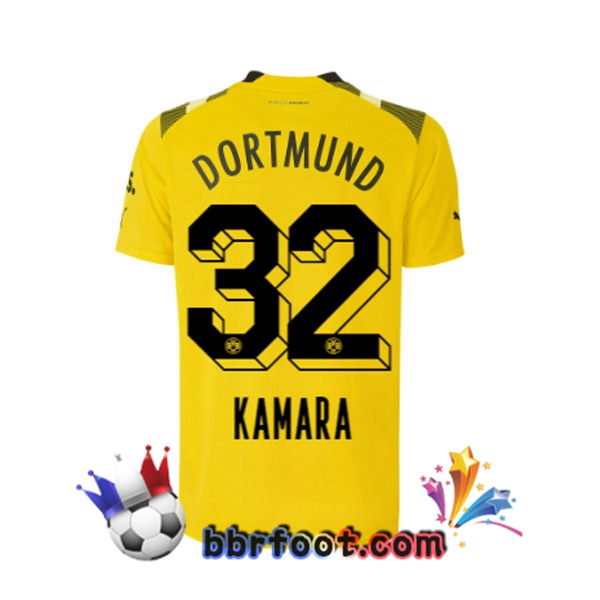 Maillot Foot Dortmund BVB (Kamara 32) CUP Jaune 2022/2023