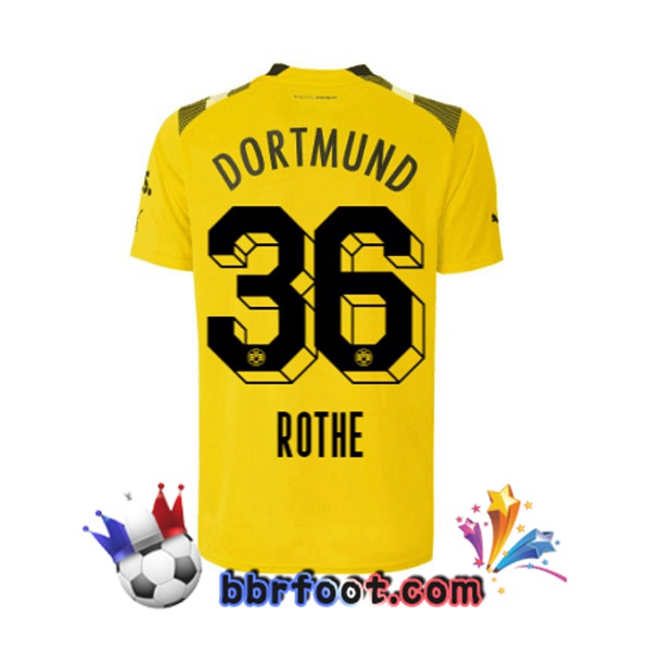 Maillot Foot Dortmund BVB (Rothe 36) CUP Jaune 2022/2023