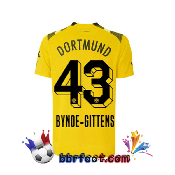 Maillot Foot Dortmund BVB (Bynoe-Gittens 43) CUP Jaune 2022/2023 Maillot Foot Dortmund BVB (Bynoe-Gittens 43) CUP Jaune 2022/2023