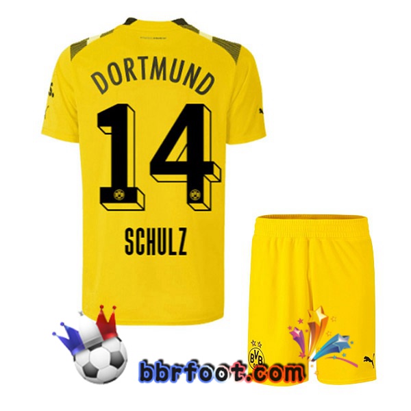 Maillot Foot Dortmund BVB (Schulz 14) Enfant CUP Jaune 2022/2023