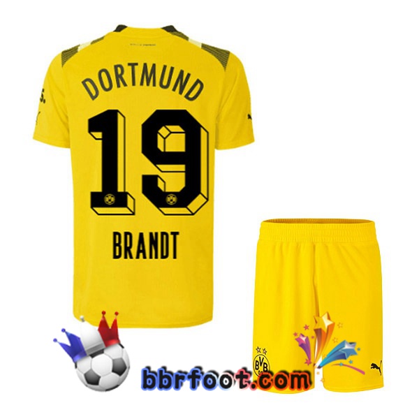 Maillot Foot Dortmund BVB (Brandt 19) Enfant CUP Jaune 2022/2023