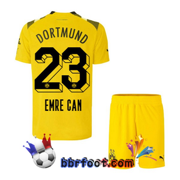 Maillot Foot Dortmund BVB (Emre Can 23) Enfant CUP Jaune 2022/2023
