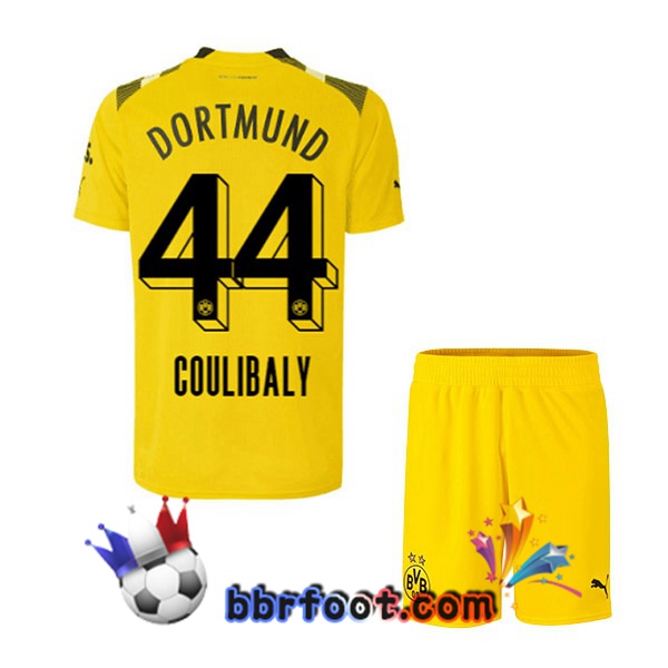 Maillot Foot Dortmund BVB (Coulibaly 44) Enfant CUP Jaune 2022/2023