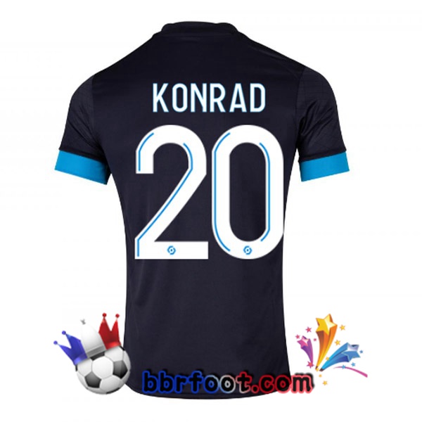 Maillot Foot Marseille OM (KONRAD 20) Exterieur Noir 2022/2023