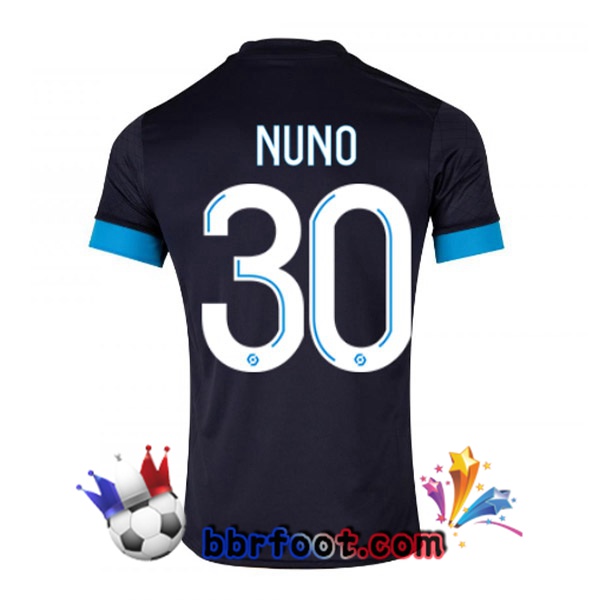 Maillot Foot Marseille OM (NUNO 30) Exterieur Noir 2022/2023