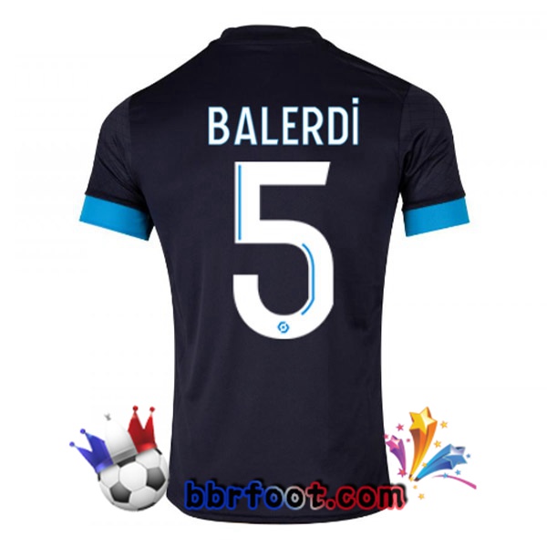 Maillot Foot Marseille OM (BALERDI 5) Exterieur Noir 2022/2023