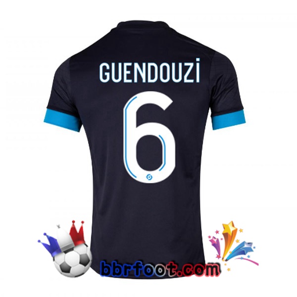 Maillot Foot Marseille OM (GUENDOUZI 6) Exterieur Noir 2022/2023