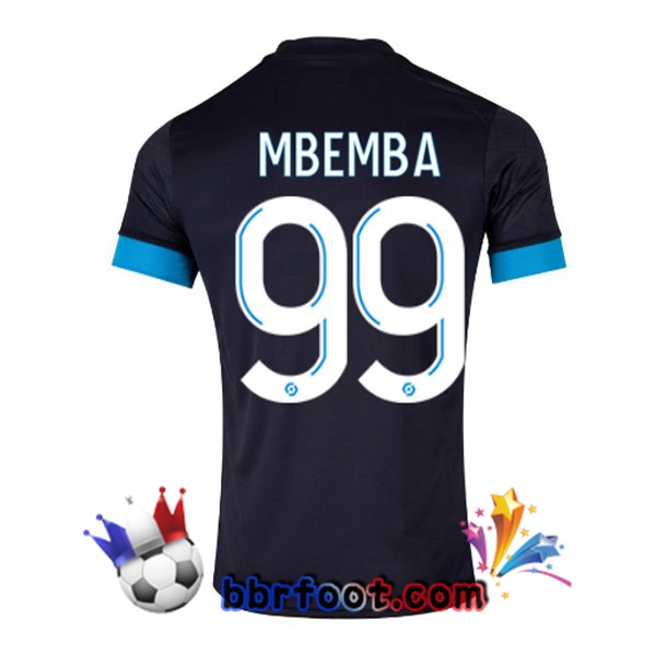 Maillot Foot Marseille OM (MBEMBA 99) Exterieur Noir 2022/2023