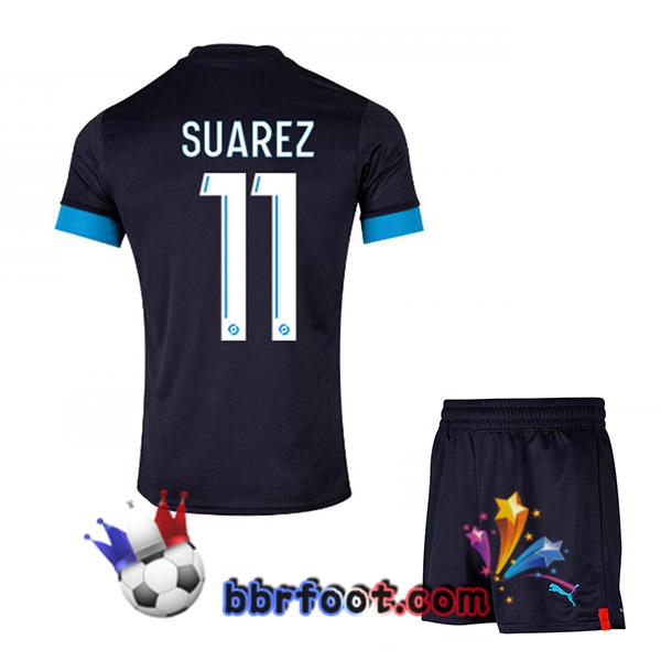 Maillot Foot Marseille OM (L SUAREZ 11) Enfant Exterieur Noir 2022/2023