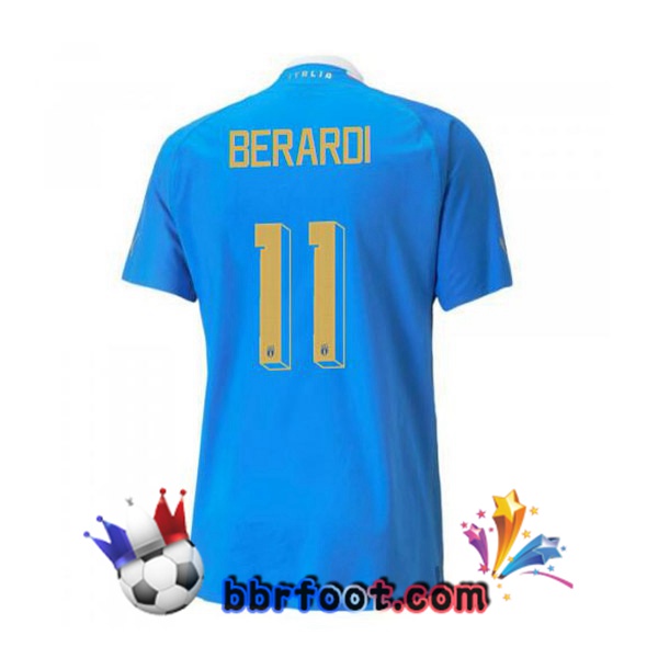 Maillots Equipe de Italie（Berardi 11）Domicile Bleu 2022/2023