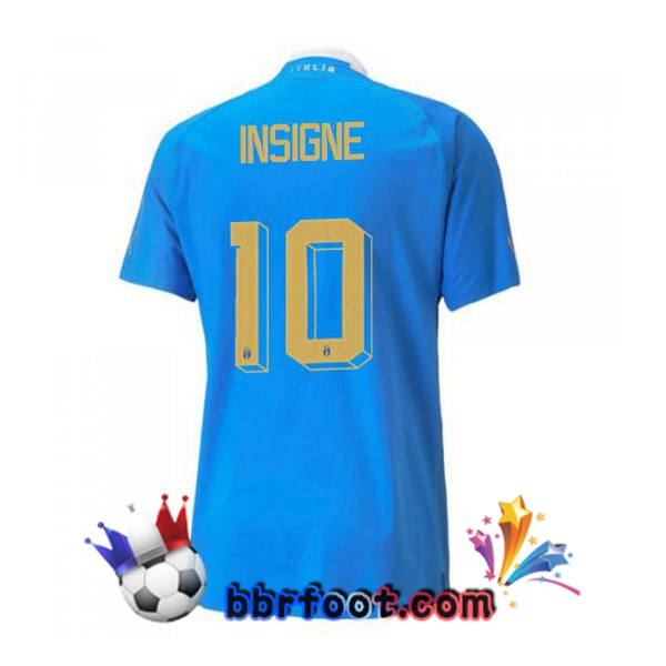 Maillots Equipe de Italie（Insigne 10）Domicile Bleu 2022/2023
