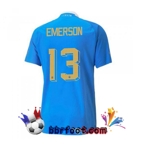 Maillots Equipe de Italie（Emerson 13）Domicile Bleu 2022/2023