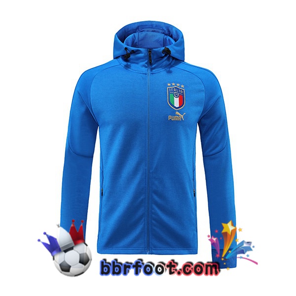 Veste A Capuche Italia Bleu 2022/2023