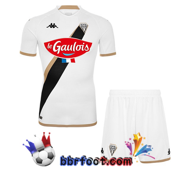 Maillot Foot Angers SCO Enfant Exterieur Blanc 2022/2023