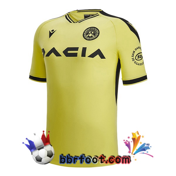 Maillot Foot Udinese Calcio Exterieur Noir Jaune 2022/2023