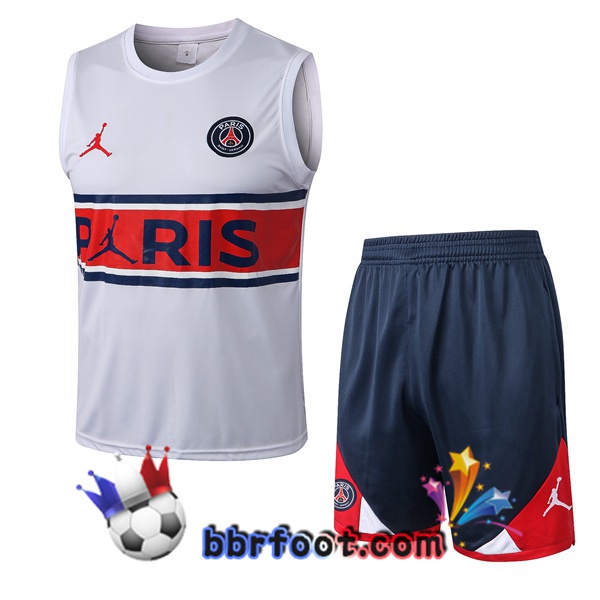 Gilet Foot Paris PSG + Shorts Blanc 2022/2023