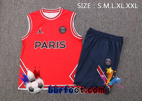 Gilet Foot Paris PSG + Shorts Rouge 2022/2023