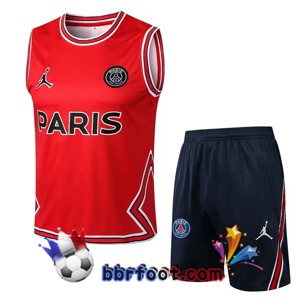 Gilet Foot Paris PSG + Shorts Rouge 2022/2023
