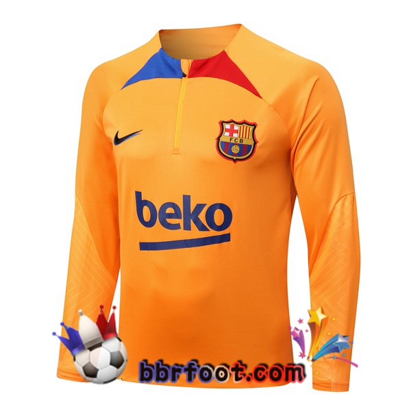 Sweatshirts Homme FC Barcelone Orange 2022/2023