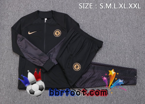 Veste Survetement Foot FC Chelsea Noir 2022/2023