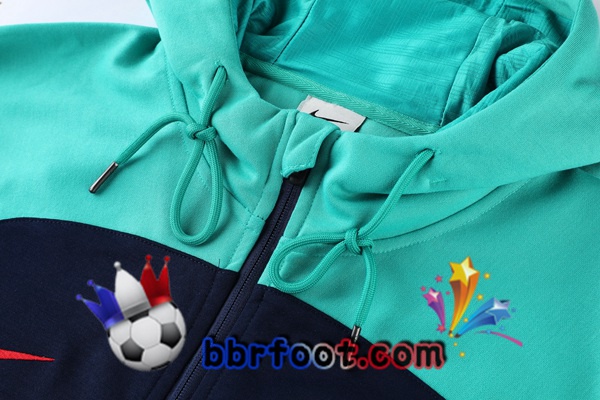 Veste A Capuche Survetement Foot FC Barcelone Vert 2022/2023