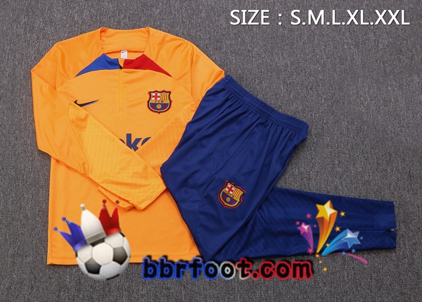Survetement Foot FC Barcelone Orange 2022/2023