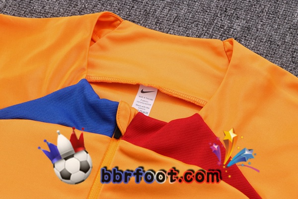 Survetement Foot FC Barcelone Orange 2022/2023