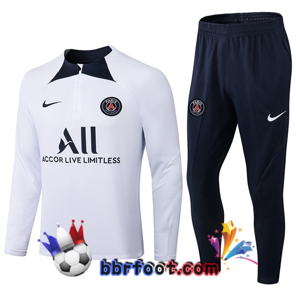 Survetement Foot Paris PSG Blanc 2022/2023