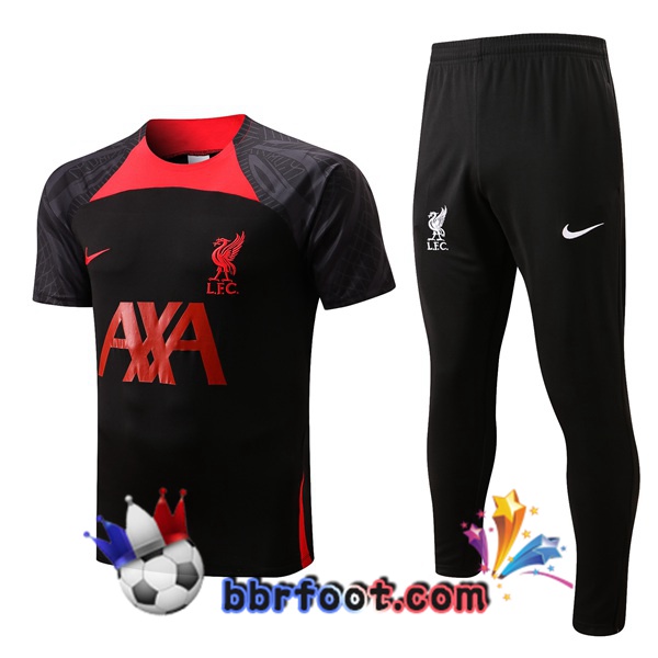 Training T-Shirts FC Liverpool + Pantalon Noir 2022/2023
