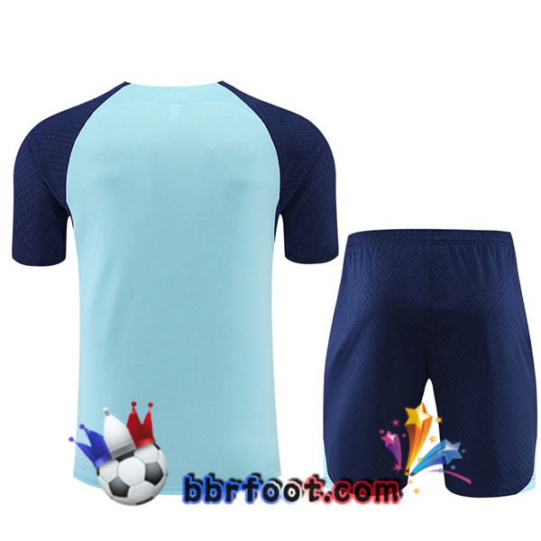 Training T-Shirts Atletico Madrid + Shorts Bleu 2022/2023