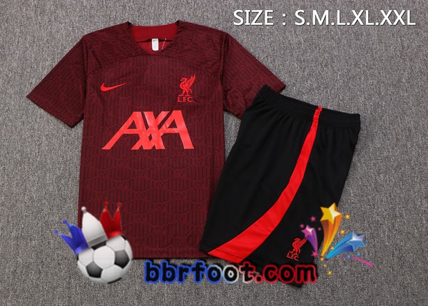 Training T-Shirts FC Liverpool + Shorts Rouge 2022/2023