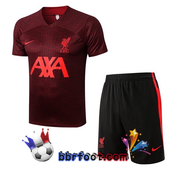 Training T-Shirts FC Liverpool + Shorts Rouge 2022/2023