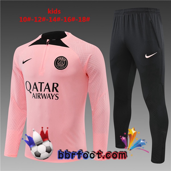 Survetement Foot Paris PSG Enfant Rose 2022/2023