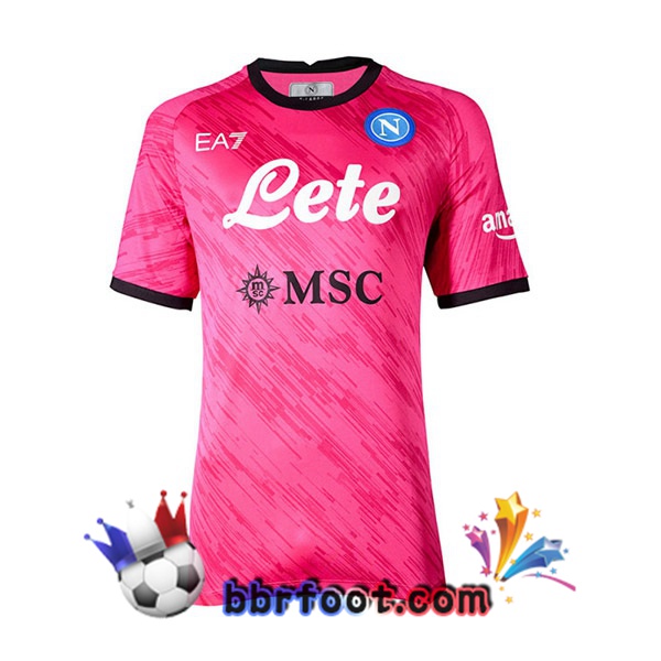 Maillot Foot SSC Naples Gardien de but Rose 2022/2023