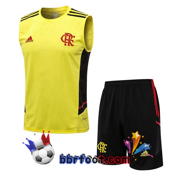 Gilet Foot Flamengo + Shorts Jaune 2022/2023 Gilet Foot Flamengo + Shorts Jaune 2022/2023