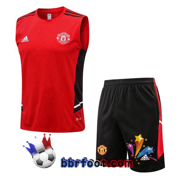 Gilet Foot Manchester United + Shorts Rouge 2022/2023
